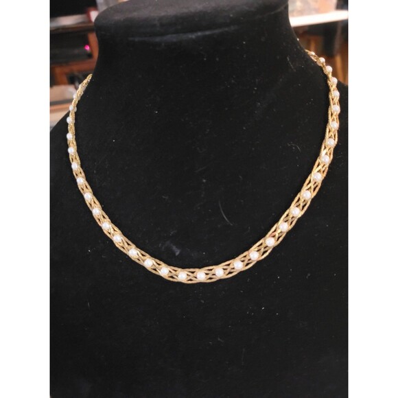 Avon Jewelry - Vintage Avon Pearlesque Treasures Braided 18" Necklace
